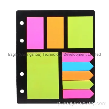 Conjunto de notas pegajosas de cor neon